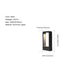 GobekUsa 7W LED Aluminum Garden Bollard Light for Outdoor Landscape Courtyards