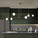 GobekUsa Glass Ball Chandelier LED Light Fixture for Dining Room Bedroom Kitchen Island