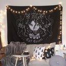 GobekUsa Cat Coven Mysterious Baphomet Occult Wall Tapestry Home Decor