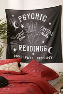 GobekUsa Divination Tapestry Pink Ouija Wall Hanging Tapestries Beach Mat Tarot Boho Decor