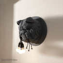 GobekUsa Bulldog Resin Wall Lamp: Nordic Animal LED Wall Sconce for Living Room, Bedroom, Study