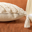 GobekUsa Boho Cotton Tassel Pillow Cover 45x45cm/30x50cm for Home Decor