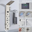 GobekUsa Black LED Shower Faucet SPA Massage Jet Rain Panel Bidet Sprayer Tap