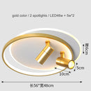 GobekUsa Dimmable LED Ceiling Lights with Remote Control, Modern Gold/Black Spotlights