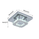 GobekUsa Crystal LED Ceiling Light Plafon Chandelier Stainless Steel Luminaria