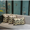 GobekUsa Chinoiserie Golden Embroidered Luxury Cushion Cover - Highly Unique, Patio to Hotel Quality