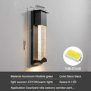 GobekUsa Crystal Outdoor LED Wall Light with PIR Motion Sensor, IP65 Waterproof Sconce Luminare