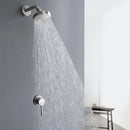 GobekUsa Brushed Gold Round Rainfall Shower Faucet Set, Wall Mounted Shower Mixer
