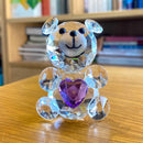 GobekUsa Crystal Bear Figurine: Glass Animal Ornament & Paperweight