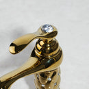 GobekUsa Golden Plated Bathroom Basin Faucet High Short Style Single Handle Sink Mixer Tap