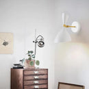 GobekUsa Black White Nordic Wall Lamps with Switch, Modern Industrial Decor Light for Living Room