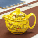 GobekUsa Dragon Teapot Tea Set, Porcelain Kung Fu Teaware for Puer Oolong Ceremony