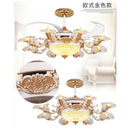 GobekUsa Golden Retro Ceiling Fan Light with Remote Control and 8 Lights