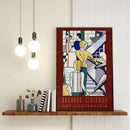 GobekUsa Bauhaus Stairs Canvas Print | Retro School Poster for Living Room Decor