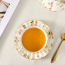 GobekUsa Elegant Flower Tea Cup Set with Spoon & Saucer