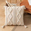 GobekUsa Boho Cotton Tassel Pillow Cover 45x45cm/30x50cm for Home Decor