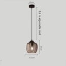 GobekUsa Amber Gray Glass Chandelier LED Light Modern Nordic Bedroom Restaurant Bar Staircase Lamp