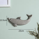 GobekUsa Dolphin Fish Ocean Background Ceramic Wall Decoration for Children's Room