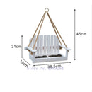 GobekUsa Bird Feeder Chair: Outdoor Garden Patio Decoration with Wooden Design