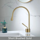 GobekUsa Gold Brass Marble Basin Faucet Hot Cold Sink Mixer Tap