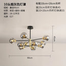 GobekUsa Glass Ball LED Chandelier - Modern Indoor Lighting Fixtures for Living Room & Bedroom