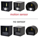 GobekUsa LED Motion Sensor Wall Lamp IP65 Waterproof 9W 12W 20W Indoor Outdoor Sconce