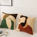 GobekUsa Embroidery Pillow Cover 45x45cm/30x50cm Abstract Pattern for Home Decor