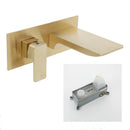 GobekUsa Blanoir Solid Brass In-Wall Black and Brushed Gold Basin Faucet Mixer Tap