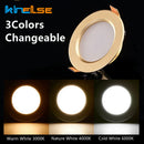 GobekUsa 5W/7W Gold LED Ceiling Downlight: Ultra-thin Luxury Spot Lighting for Home, Bathroom, Bedroom