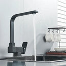 GobekUsa Black Kitchen Rotating Faucet | Foldable Single Handle Mixer Faucet