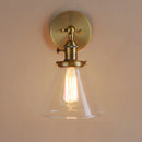 GobekUsa Funnel Glass Wall Lamp E27 Sconce Modern Bedroom Light Fixtures