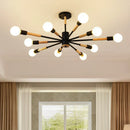 GobekUsa LED Wooden Ceiling Lights w/ E27 Bulb for Modern Livingroom & Bedroom