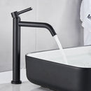 GobekUsa Black Deck Mounted Basin Mixer Tap | Hot Cold Water Faucet for Bathroom Basin