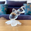 GobekUsa Crystal Bee & Leaf Glass Figurine - Home Decor & Gift Ornament
