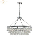 GobekUsa LED Round Glass Chandeliers Raindrop Pendant Lights Modern Living Hanging Lamps