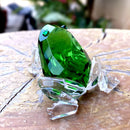 GobekUsa Crystal Frog Figurine Collection | Glass Animal Paperweight Table Ornament & Home Decor