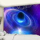 GobekUsa Galaxy Sky Blue Planet Tapestry Hippie Retro Home Decor Yoga Mat