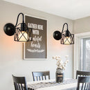 GobekUsa Black Cage Guard Wall Sconce LED Lamp Indoor Retro Lighting Fixture