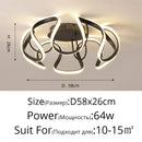 GobekUsa LED Chandelier Modern Indoor Lighting for Living Room Study Parlor Bedroom