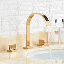 GobekUsa Dual Handle Gold Basin Faucet - Deck Mounted Hot/Cold Water Mixer Tap