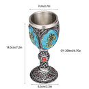 GobekUsa Dragon King Goblet 200ml: Retro Stainless Steel Wine Glass Gothic Whiskey Cup