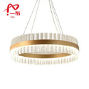 GobekUsa Crystal Chandelier LED Ring Lamp for Dining Room Center Living Restaurant Decor