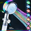GobekUsa 7-Color LED Handheld Shower Head with Stop Button and High Pressure Nozzle