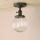 GobekUsa Glass Globe Semi Flush Mount Ceiling Light Fixture
