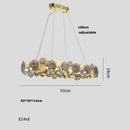 GobekUsa Gold Iron Glass Chandelier Lighting for Dinning Room
