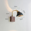 GobekUsa Clear Glass LED Wall Lights with Pull Chain Switch, Rotate Modern Nordic Wall Lamp