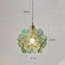 GobekUsa Japanese Flower Glass Pendant Lights Modern LED Hanging Lamp
