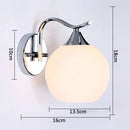 GobekUsa Glass Wall Lamp: Modern Luxury White Ball Light for Bedroom, Aisle, Corridor
