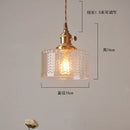 GobekUsa Green Glass Pendant Light Switch Bar Bedroom Copper Hanging Lamp