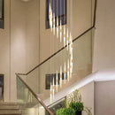 GobekUsa LED Chandelier: Stunning Loft Living Room Bedroom Kitchen Ceiling Light, Long Hanging Fixture